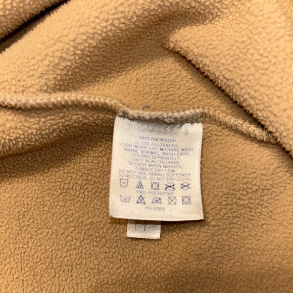 Lands End Baby Size 2-6 Mo Beige Fleece Hooded One Piece - Picture 4 of 4